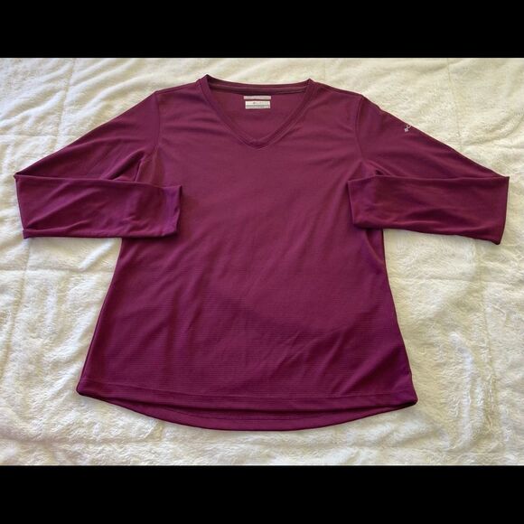 Columbia wine long sleeve Top Medium - Picture 4 of 5